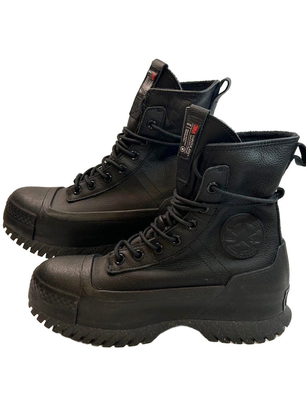 Converse All Star Lugged 2.0X High Waterproof Black Leather Boot - Mens 7 | NEW